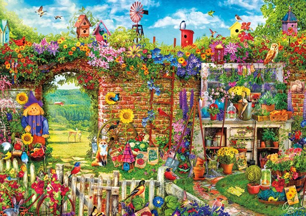 Buffalo Games (3883) - Aimee Stewart: "Garden Gate" - 500 pieces puzzle