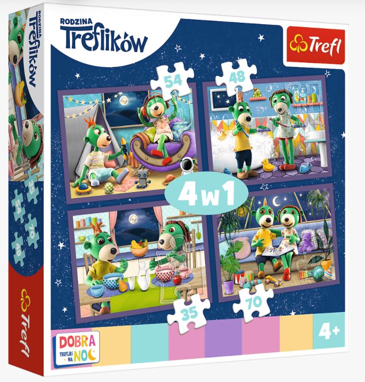 Trefl 4 in 1 Puzzle Frozen In the magic forest 70+54+48+35 Piece Jigsaw Kids 