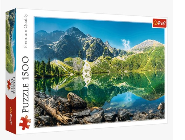 Trefl (26167) - "Morskie Oko Lake, Tatras, Poland" - 1500 pieces puzzle