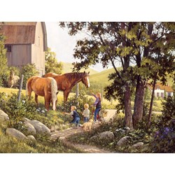 Cobble Hill (85038) - Douglas Laird: "Summer Horses" - 500 pieces puzzle