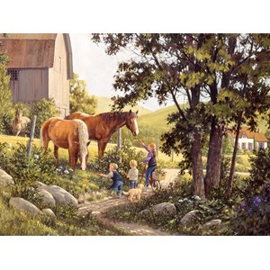 Cobble Hill (85038) - Douglas Laird: "Summer Horses" - 500 pieces puzzle