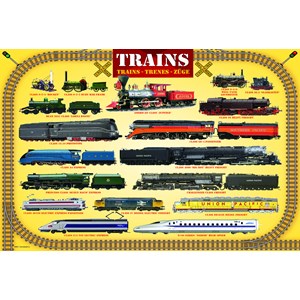 Eurographics (8100-0090) - "Trains" - 100 pieces puzzle