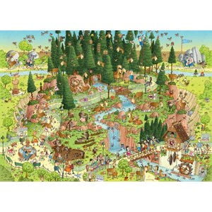 Heye (29638) - Marino Degano: "Black Forest Habitat" - 1000 pieces puzzle