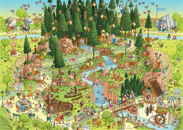 Heye (29638) - Marino Degano: "Black Forest Habitat" - 1000 pieces puzzle