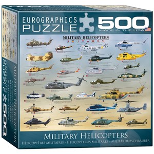 Eurographics (8500-0088) - "Military Helicopters" - 500 pieces puzzle