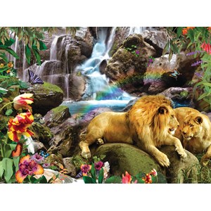 SunsOut (48466) - Alixandra Mullins: "Love Lion Waterfall" - 1000 pieces puzzle