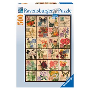 Ravensburger (14126) - "Vintage Flora" - 500 pieces puzzle