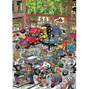 Jumbo (17465) - Jan van Haasteren: "Traffic Chaos" - 500 pieces puzzle