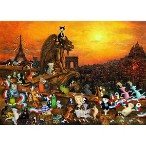 Heye (29750) - "Cats in Paris" - 1000 pieces puzzle