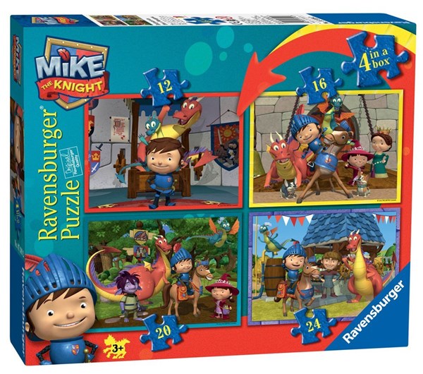 Ravensburger (07309) - "Mike the Knight" - 12 16 20 24 pieces puzzle