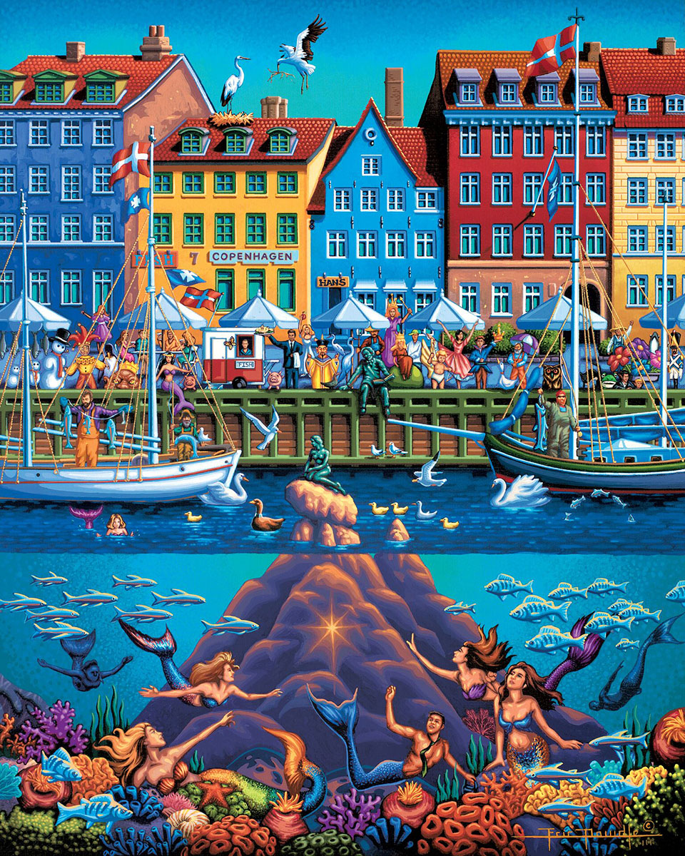 Copenhagen 500 Piece Dowdle Folk Art Dowdle Jigsaw Puzzle Floor Puzzles Toys Games Artduediligencegroup Com