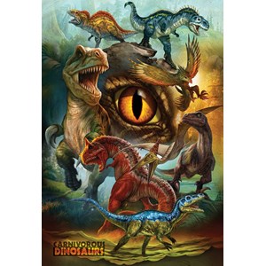 Eurographics (6100-0359) - "Carnivorous Dinosaurs" - 100 pieces puzzle