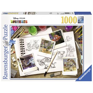 Ravensburger (19603) - "Sketches - Disney / Pixar" - 1000 pieces puzzle