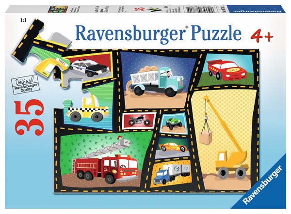 Ravensburger (08781) - Karen Rossi: "Tires & Engines" - 35 pieces puzzle