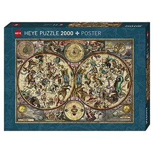 Heye (29758) - "Celestial Map + Poster" - 2000 pieces puzzle