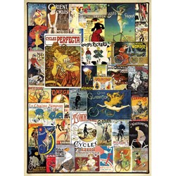 Eurographics (6000-0756) - "Vintage Bicycle Posters" - 1000 pieces puzzle