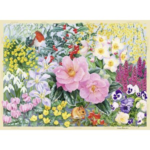 Ravensburger (14754) - "The Cottage Garden No 4, Winter" - 500 pieces puzzle