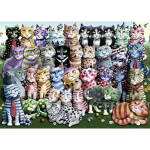 Ravensburger (19726) - "Cat Family Reunion" - 1000 pieces puzzle