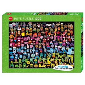 Heye (29786) - Jon Burgerman: "Doodle Rainbow" - 1000 pieces puzzle