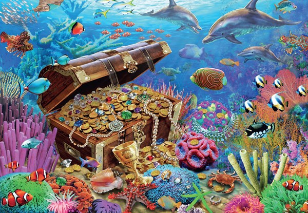 Jumbo (18342) - Adrian Chesterman: "Underwater Treasure" - 1000 pieces puzzle