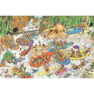 Jumbo (19015) - Jan van Haasteren: "Wild Water Rafting" - 1500 pieces puzzle