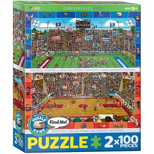 Eurographics (8902-0621) - "Football & Basketball" - 100 pieces puzzle