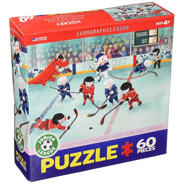 Eurographics (6060-0486) - "Junior League Hockey" - 60 pieces puzzle