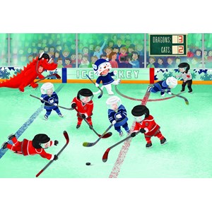 Eurographics (6060-0486) - "Junior League Hockey" - 60 pieces puzzle