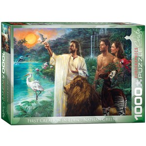 Eurographics (6000-0356) - Nathan Greene: "First Creation in Eden" - 1000 pieces puzzle