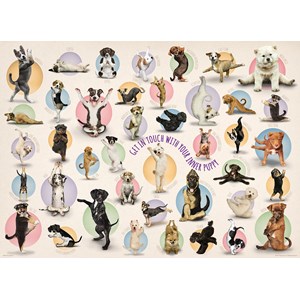 Eurographics (8300-0992) - "Yoga Puppies" - 300 pieces puzzle