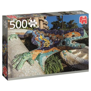 Jumbo (18540) - "Parque Guell, Barcelona" - 500 pieces puzzle