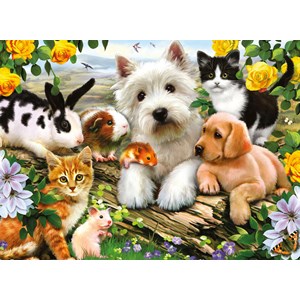 Ravensburger (13160) - Howard Robinson: "Happy Animal Buddies" - 300 pieces puzzle
