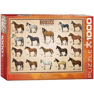 Eurographics (6000-0078) - "Horses" - 1000 pieces puzzle