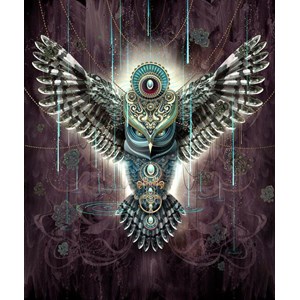 Schmidt Spiele (59324) - Chris Saunders: "Wise Owl" - 1000 pieces puzzle
