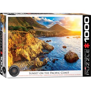 Eurographics (6000-0691) - "Sunset on the Pacific Coast" - 1000 pieces puzzle