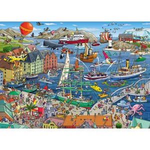 Heye (29729) - Birgit Tanck: "Seaport" - 1000 pieces puzzle
