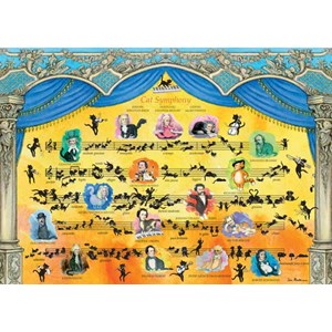 Heye (29636) - Hartmann: "Cat Symphony" - 2000 pieces puzzle
