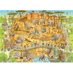 Heye (29639) - Marino Degano: "African Habitat" - 1000 pieces puzzle