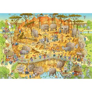 Heye (29639) - Marino Degano: "African Habitat" - 1000 pieces puzzle