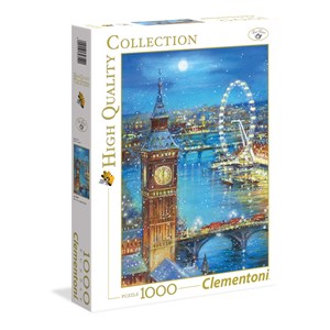 Clementoni (39319) - "Snow Flakes on Big Ben" - 1000 pieces puzzle