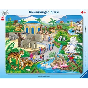 Ravensburger (06661) - "Visit to the Zoo" - 45 pieces puzzle