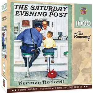 MasterPieces (71408) - Norman Rockwell: "The Runaway, The Saturday Evening Post" - 1000 pieces puzzle