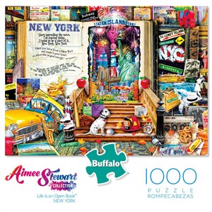 Buffalo Games (11742) - Aimee Stewart: "New York (Life is an Open Book)" - 1000 pieces puzzle