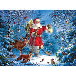 SunsOut (59770) - Liz Goodrick-Dillon: "Wilderness Santa" - 1000 pieces puzzle