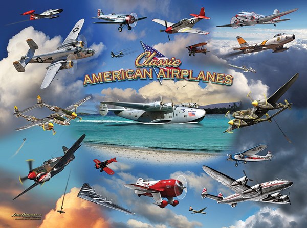 SunsOut (24526) - Larry Grossman: "Classic American Planes" - 1000 pieces puzzle