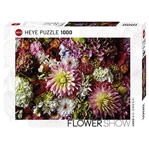 Heye (29740) - "Airy Dahlia" - 1000 pieces puzzle