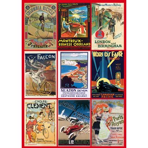 Piatnik (547546) - "Vintage Transport Posters" - 1000 pieces puzzle