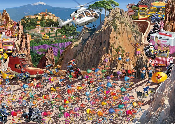 Piatnik (548246) - François Ruyer: "Bicycle Race" - 1000 pieces puzzle