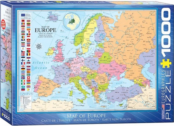 Eurographics (6000-0789) - "Map of Europe" - 1000 pieces puzzle
