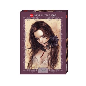Heye (29430) - Victoria Francés: "Dark Rose" - 1000 pieces puzzle